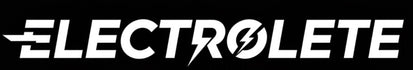 Logo of ELECTROLETE with a stylized letter 'E' and lightning bolt on a white background